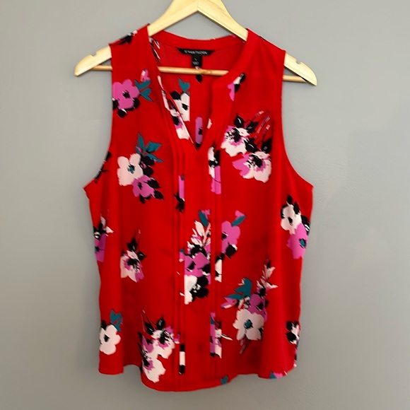 41 Hawthorne Breyson Pleat Detail Split Neck Blouse - Picture 1 of 3